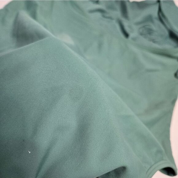 CUPSHE Seaside Holiday green high neck cutout one piece swimsuit L - Picture 5 of 13